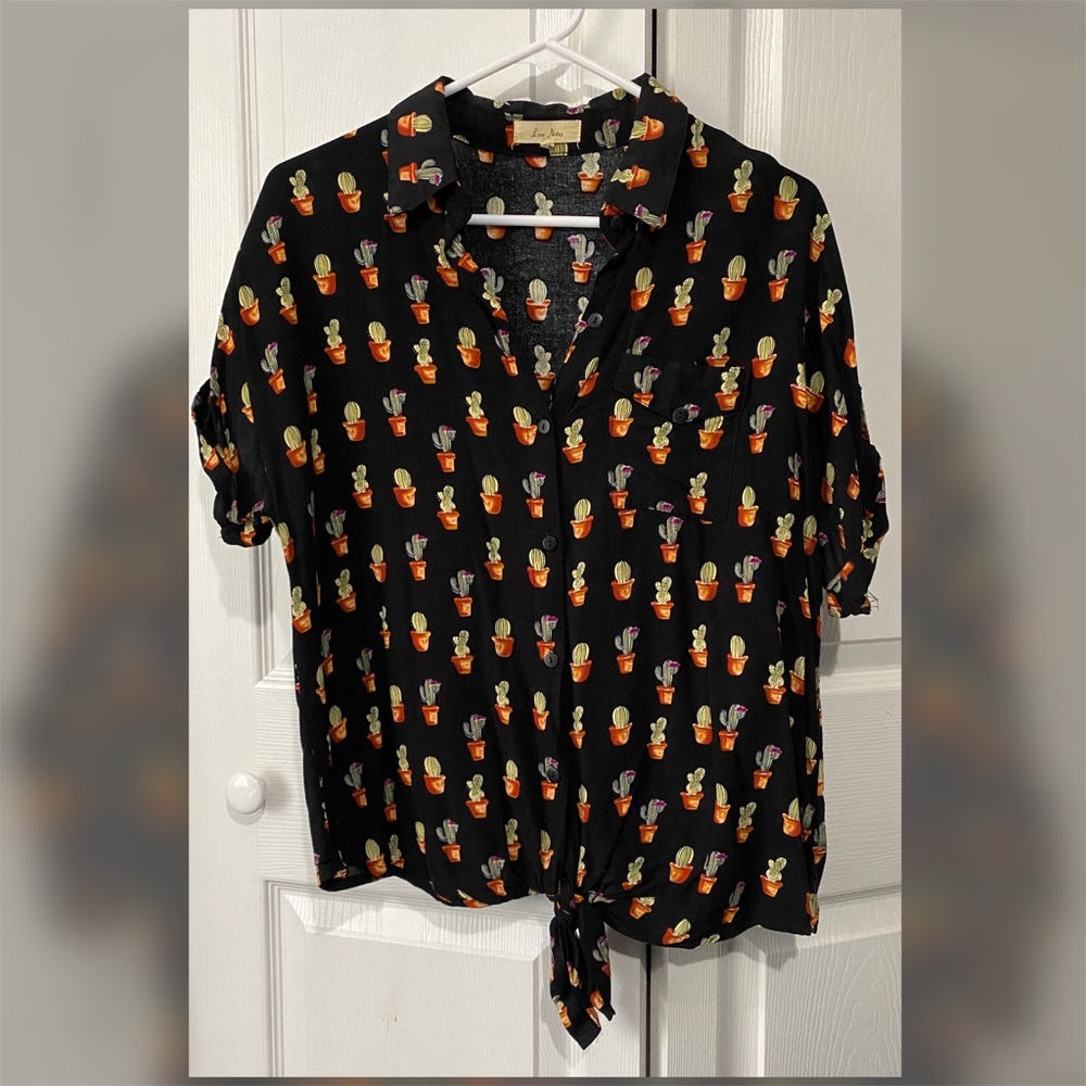 Love Notes Cactus Button Up Shirt